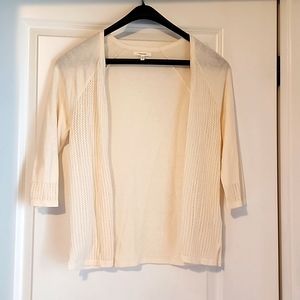 Maurice's Cream Cardigan Crochet Front (S)